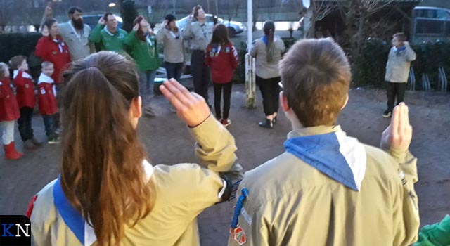 Scouting Hanzeluiden hijst de vlag voor Baden Powell