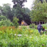 Voorbereidingen voor het Full Colour Festival achter Cantecleer.