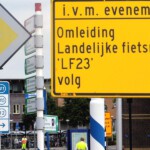 Zelfs fietsers worden omgeleid.