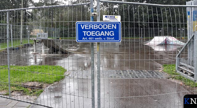 Skatebaan in Stadspark per direct tijdelijk gesloten