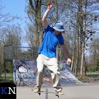 Demonstratie op nieuwe skatebaan met uitleg